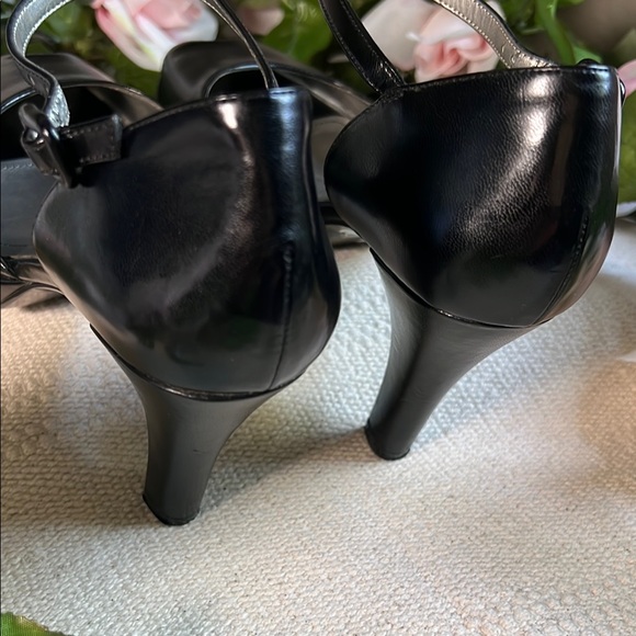 👠Apostrophe Vintage Black Peep Toe Heels - Picture 14 of 16